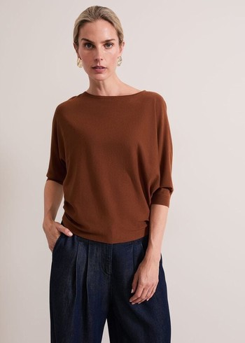 Phase Eight Cristine Knitwear Brown USA | 5469178-WV